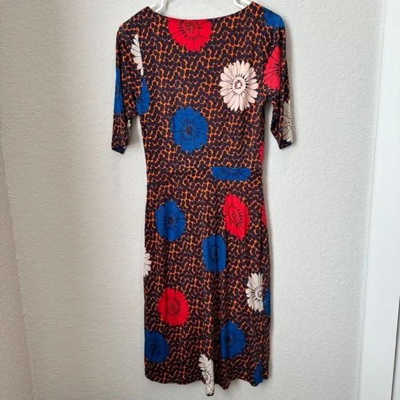 Boden Orange Faux Wrap Annie Dress Size 10 - Picture 6 of 7